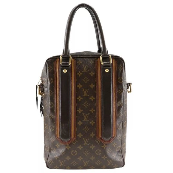 LOUIS VUITTON Porto Document Vertical Handbag Monogram Bekia Brown - Picture 1 of 12